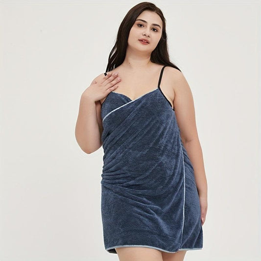 Women's Plush Fleece Bath Towel Dress