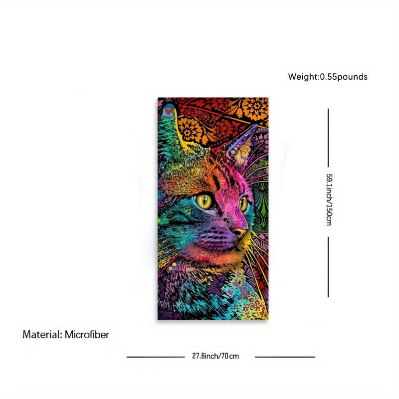 Doodle Cat Beach Towel Quick Drying Soft Absorbent Towel