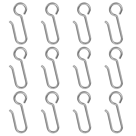 50pcs S-shaped Stainless Steel Curtain Track Hook for Ceiling Shower Curtain