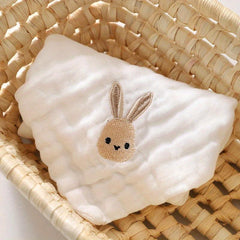 Animal Embroidered Washcloth Handkerchiefs Soft Absorbent Towel