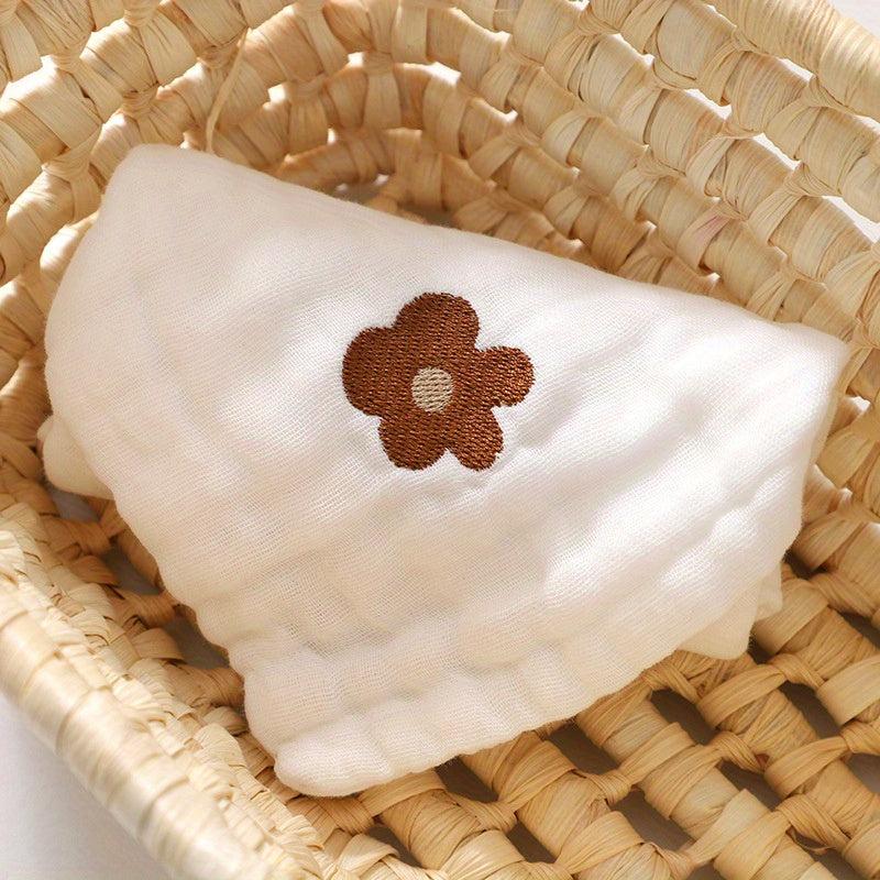 Animal Embroidered Washcloth Handkerchiefs Soft Absorbent Towel