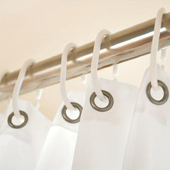 12pcs C-shaped Shower Curtain Plastic Hooks Coarse Buckle Ring