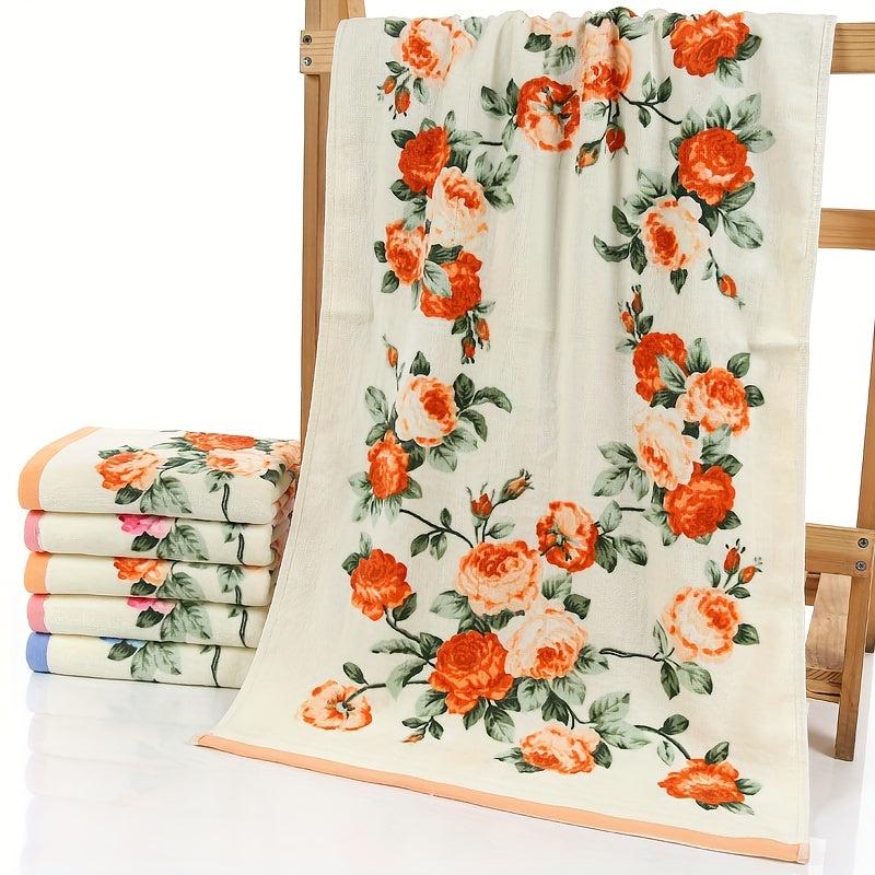 3pcs Floral Pattern Hand Towel Soft Skin-friendly Face Towel Absorbent Towel
