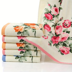 3pcs Floral Pattern Hand Towel Soft Skin-friendly Face Towel Absorbent Towel