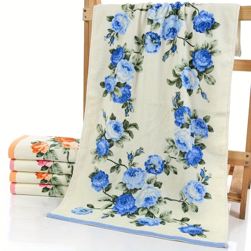 3pcs Floral Pattern Hand Towel Soft Skin-friendly Face Towel Absorbent Towel