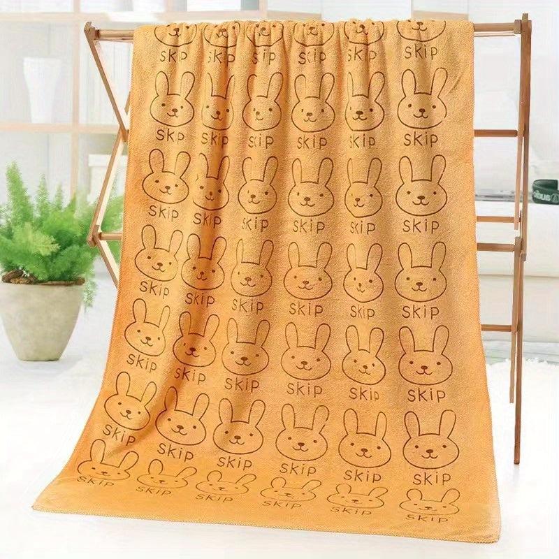Cartoon Pattern Bath Towel Microfiber Soft Absorbent Quick Dry Towel