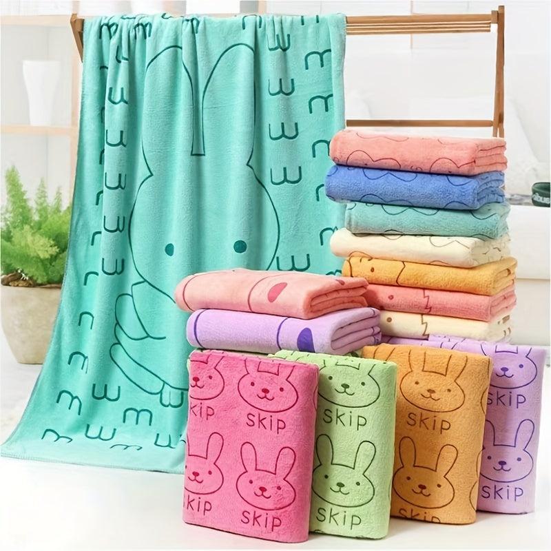 Cartoon Pattern Bath Towel Microfiber Soft Absorbent Quick Dry Towel