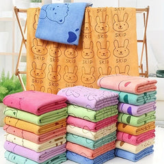Cartoon Pattern Bath Towel Microfiber Soft Absorbent Quick Dry Towel
