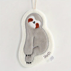 Sloth Pattern Hanging Towel for Kids - Quick Drying and Soft
