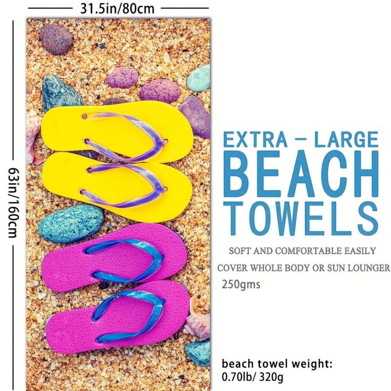 Microfiber Beach Towel Oversized Soft Absorbent Dry Fast 152 x 76 cm