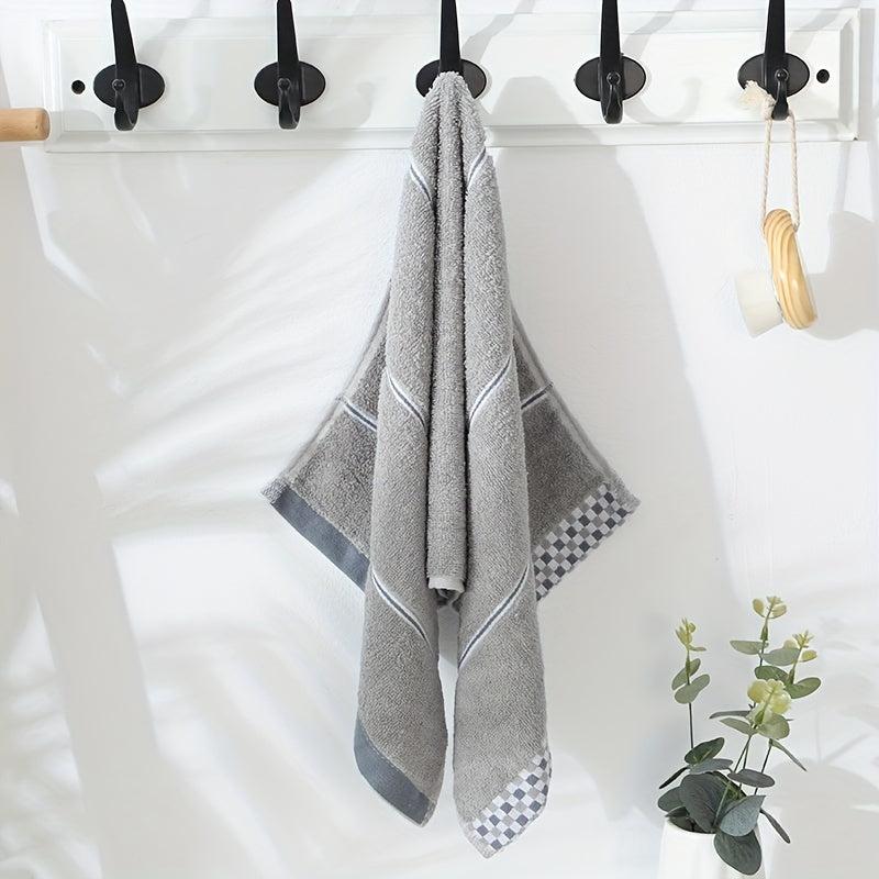 Plaid Striped Pattern Hand Towel Soft Skin-friendly Face Towel Absorbent Towel