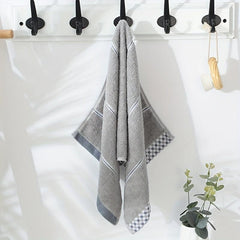 Plaid Striped Pattern Hand Towel Soft Skin-friendly Face Towel Absorbent Towel