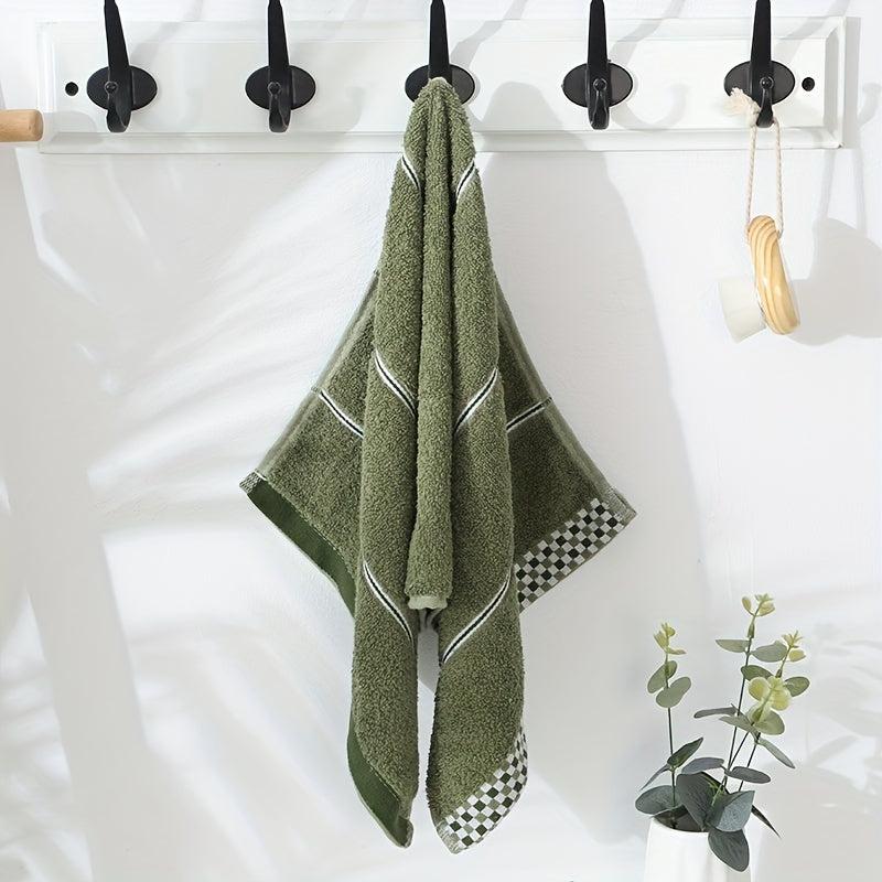Plaid Striped Pattern Hand Towel Soft Skin-friendly Face Towel Absorbent Towel