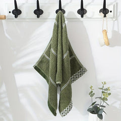 Plaid Striped Pattern Hand Towel Soft Skin-friendly Face Towel Absorbent Towel
