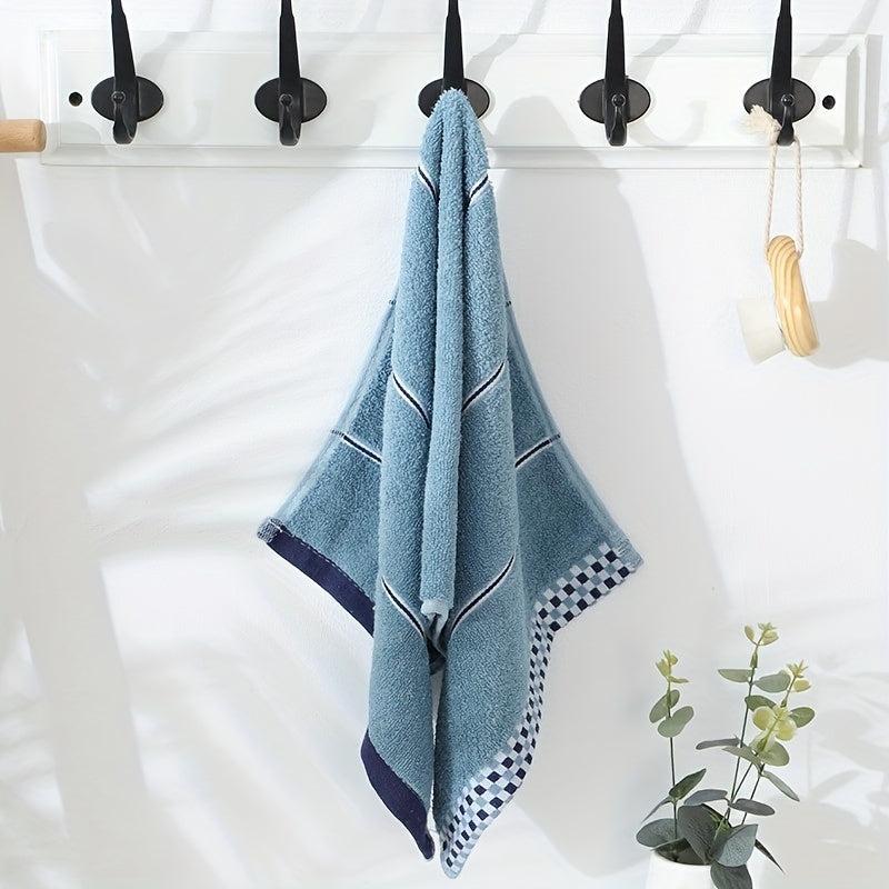 Plaid Striped Pattern Hand Towel Soft Skin-friendly Face Towel Absorbent Towel