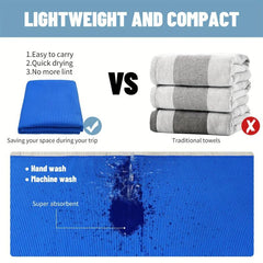 2pcs Quick Drying Microfiber Beach Towel with Mesh Bag