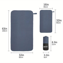 2pcs Quick Drying Microfiber Beach Towel with Mesh Bag