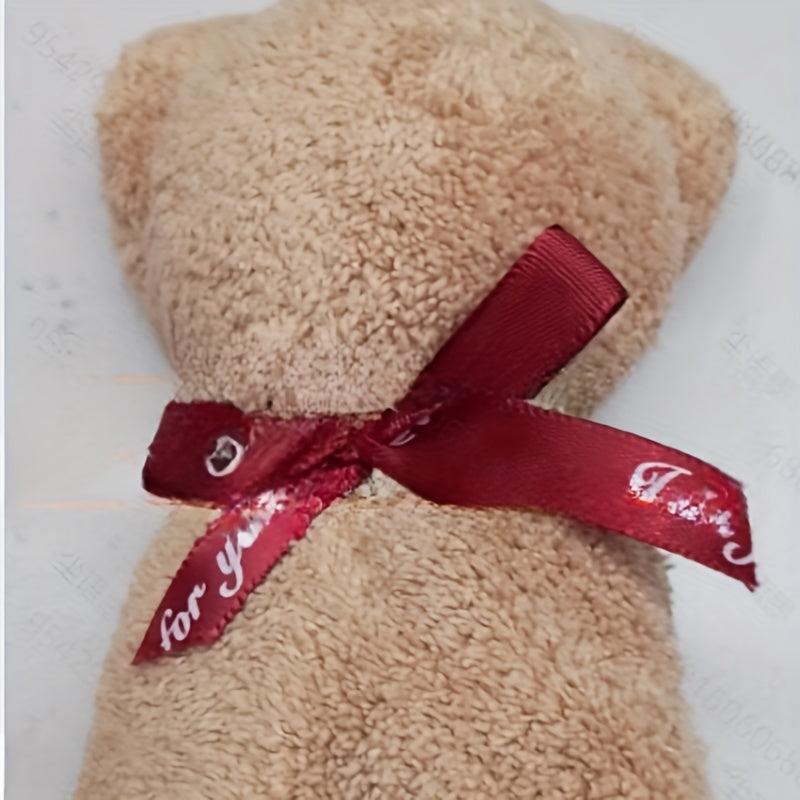 Bear Shaped Towel Coral Velvet Square Towel Decorative Fingertip Towel