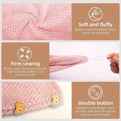 3pcs Microfiber Hair Towel Wrap for Women Quick Drying Cap