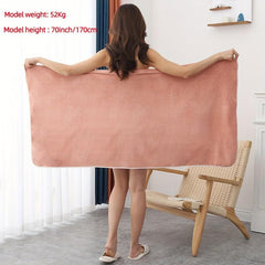 Extra Thick Non-Embroidered Bath Towel Orange Light - 70x55in