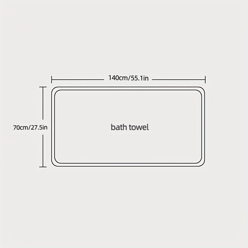 Extra Thick Non-Embroidered Bath Towel Orange Light - 70x55in