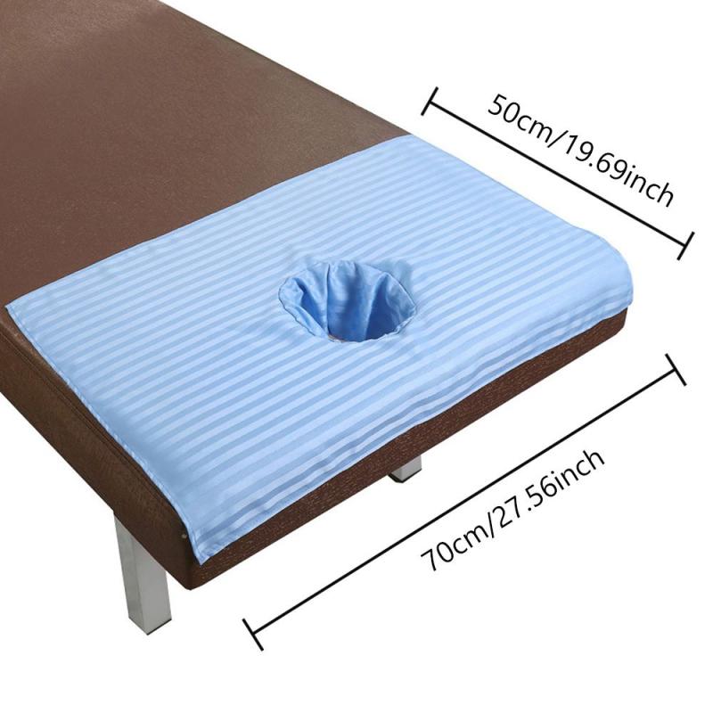 Soft Stripped Pattern Bed Cover with Breath Hole for Salon Spa, Massage Bed