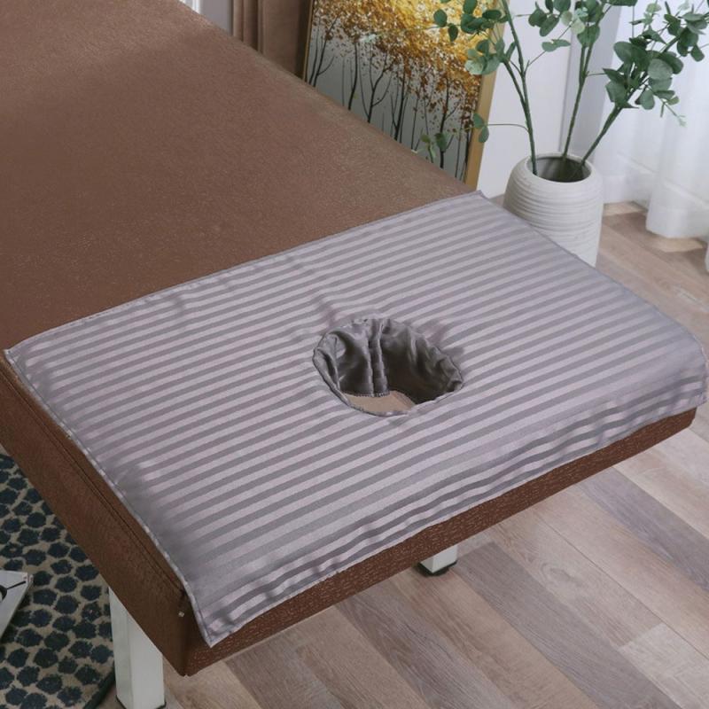 Soft Stripped Pattern Bed Cover with Breath Hole for Salon Spa, Massage Bed