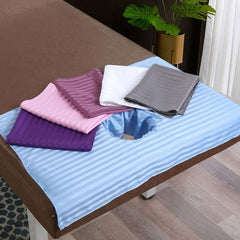Soft Stripped Pattern Bed Cover with Breath Hole for Salon Spa, Massage Bed