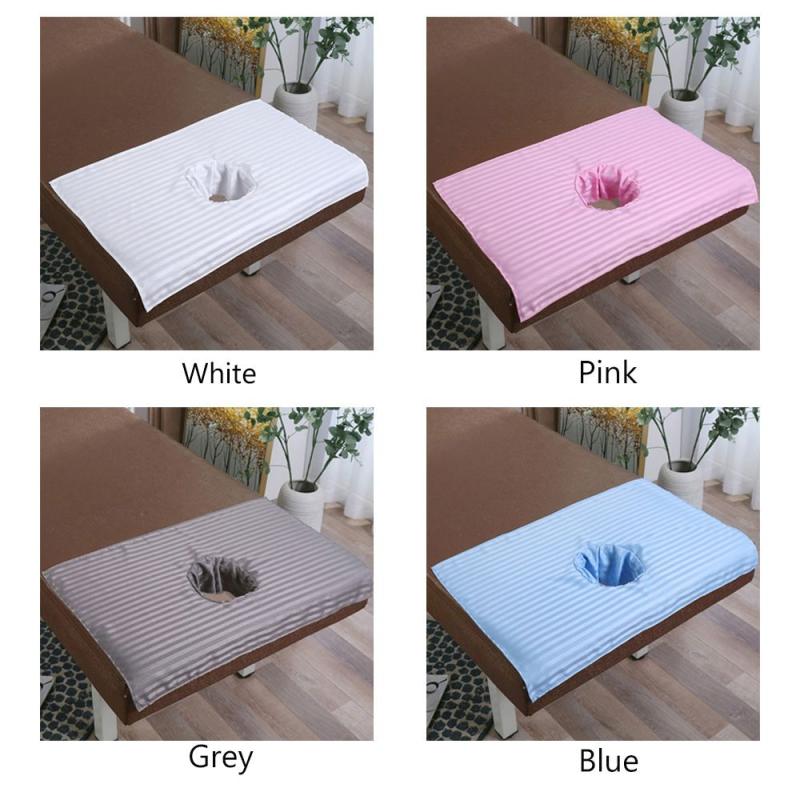 Soft Stripped Pattern Bed Cover with Breath Hole for Salon Spa, Massage Bed