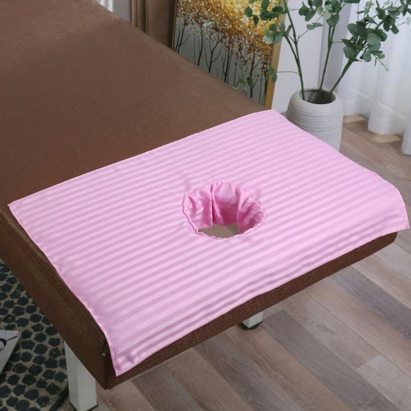 Soft Stripped Pattern Bed Cover with Breath Hole for Salon Spa, Massage Bed