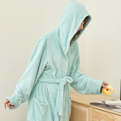 Coral Fleece Bathrobe Absorbent Soft Home Clothes Quick Drying