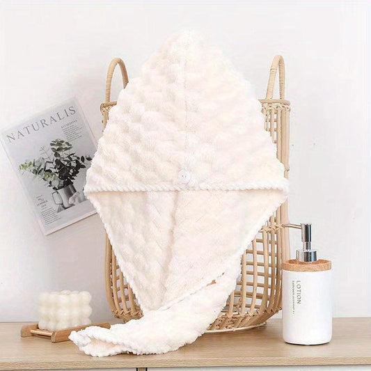 Soft Hair Drying Cap Thick Absorbent Towel for Women's Bathroom