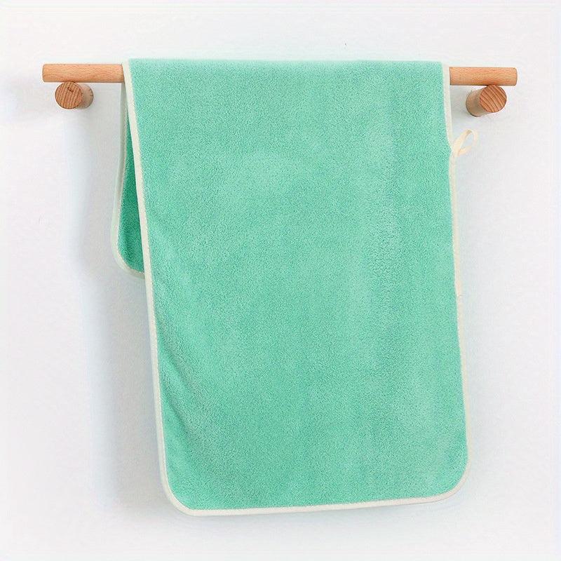 Soft Coral Velvet Hand Towel for Adults, Absorbent Face Wash Cloth, 71x12x35cm
