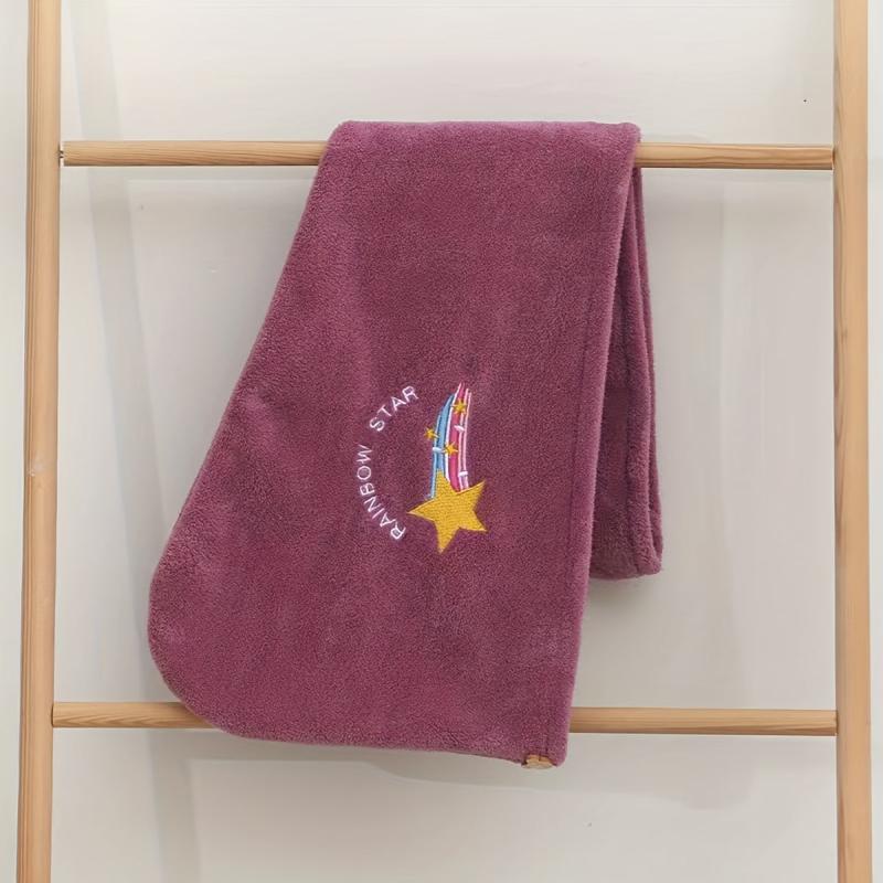 Soft Hair Drying Cap Embroidered Hair Towel Absorbent Quick-drying Shower Cap