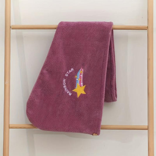 Soft Hair Drying Cap Embroidered Hair Towel Absorbent Quick-drying Shower Cap