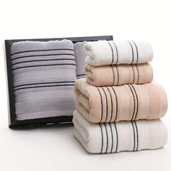 Soft Absorbent Bathroom Towel Set Hand Bath Towels Pure Cotton Skin Friendly