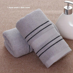 Soft Absorbent Bathroom Towel Set Hand Bath Towels Pure Cotton Skin Friendly