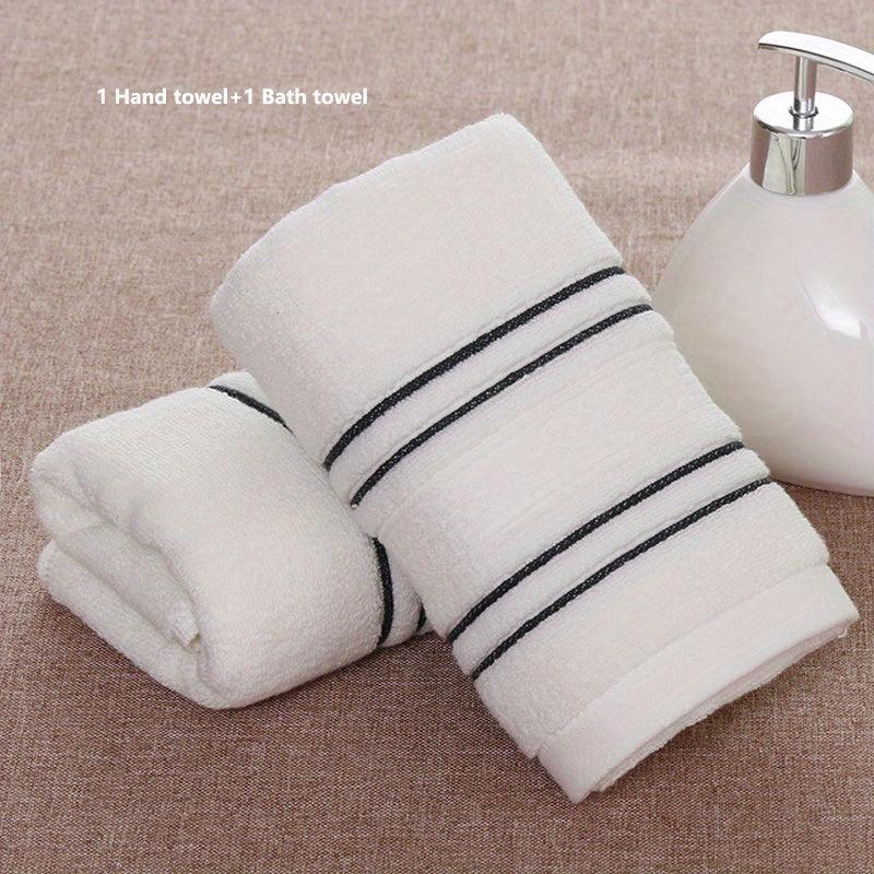 Soft Absorbent Bathroom Towel Set Hand Bath Towels Pure Cotton Skin Friendly