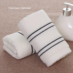 Soft Absorbent Bathroom Towel Set Hand Bath Towels Pure Cotton Skin Friendly