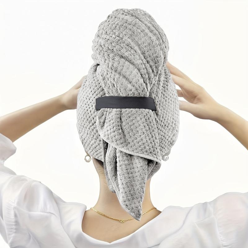 Hair Drying Cap Microfiber Towel Wrap Women Fast Dry Anti Frizz Absorption