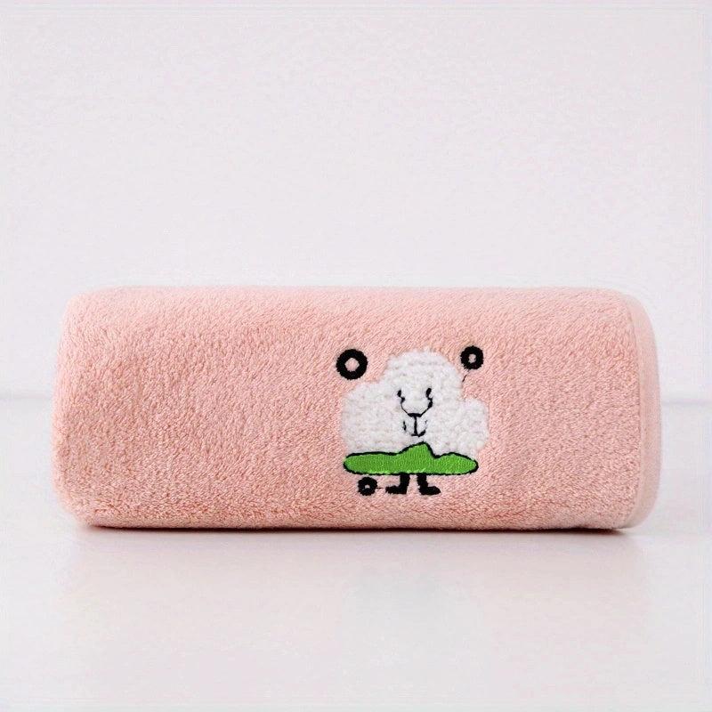 Coral Fleece Hand Towel Animal Pattern 29 x 13 inches