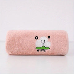 Coral Fleece Hand Towel Animal Pattern 29 x 13 inches