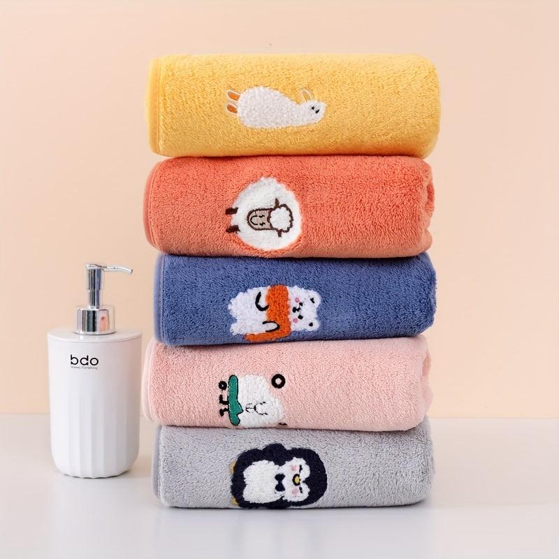 Coral Fleece Hand Towel Animal Pattern 29 x 13 inches