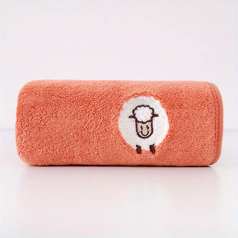 Coral Fleece Hand Towel Animal Pattern 29 x 13 inches