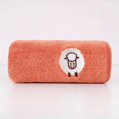 Coral Fleece Hand Towel Animal Pattern 29 x 13 inches