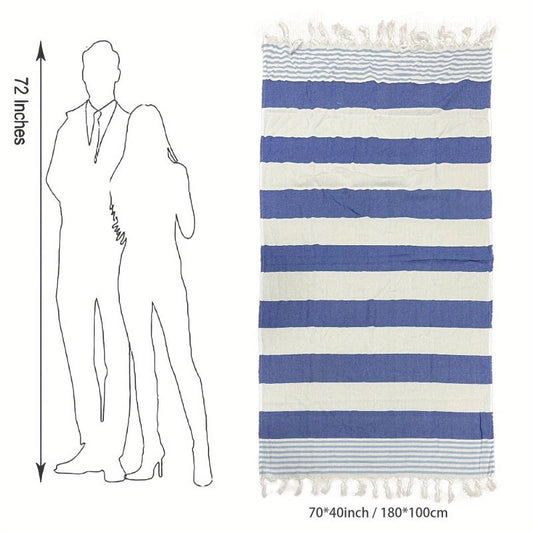 Stripe Bath Sheet Oversized Bath Towel Highly Absorbent Quick Drying