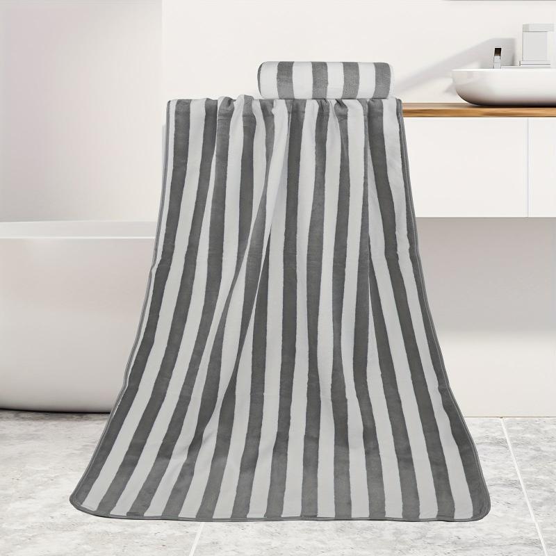 2pcs Microfiber Towel Set Bath & Hand Towels Absorbent Quick Dry Bath Linen Sets