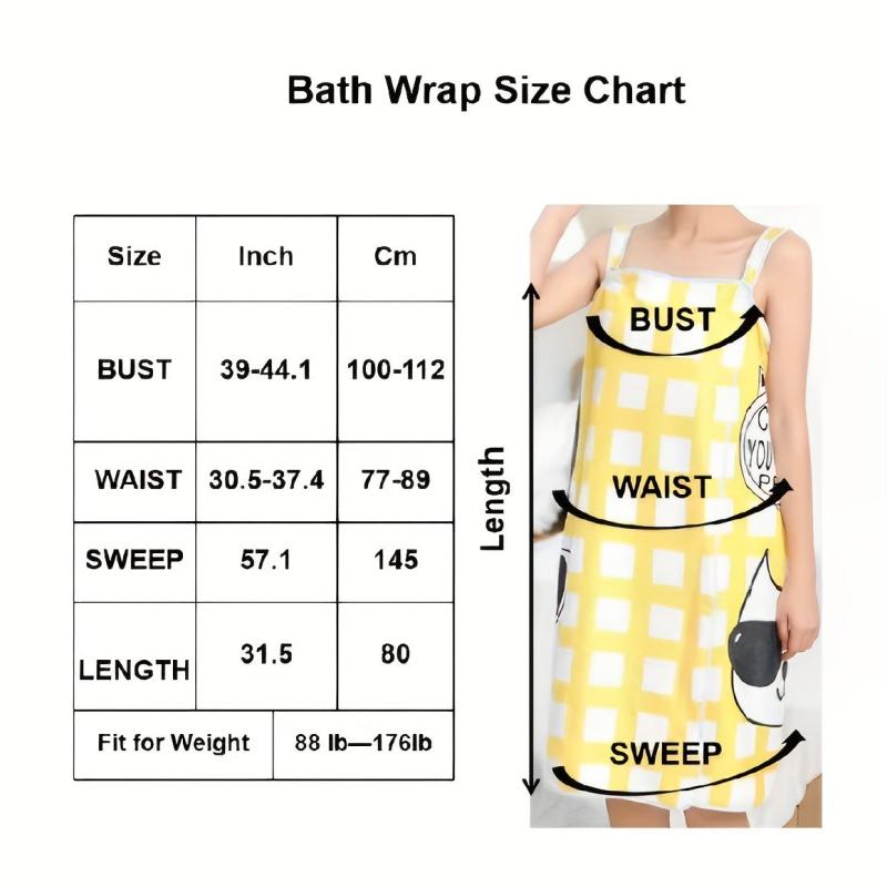 Women's Towel Wrap Bathrobe Quick Drying Spa Wrap Towel With Straps