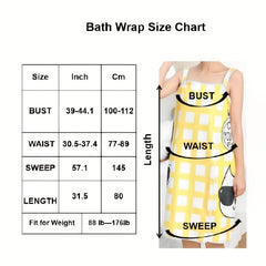 Women's Towel Wrap Bathrobe Quick Drying Spa Wrap Towel With Straps