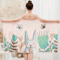 Women's Towel Wrap Bathrobe Quick Drying Spa Wrap Towel With Straps
